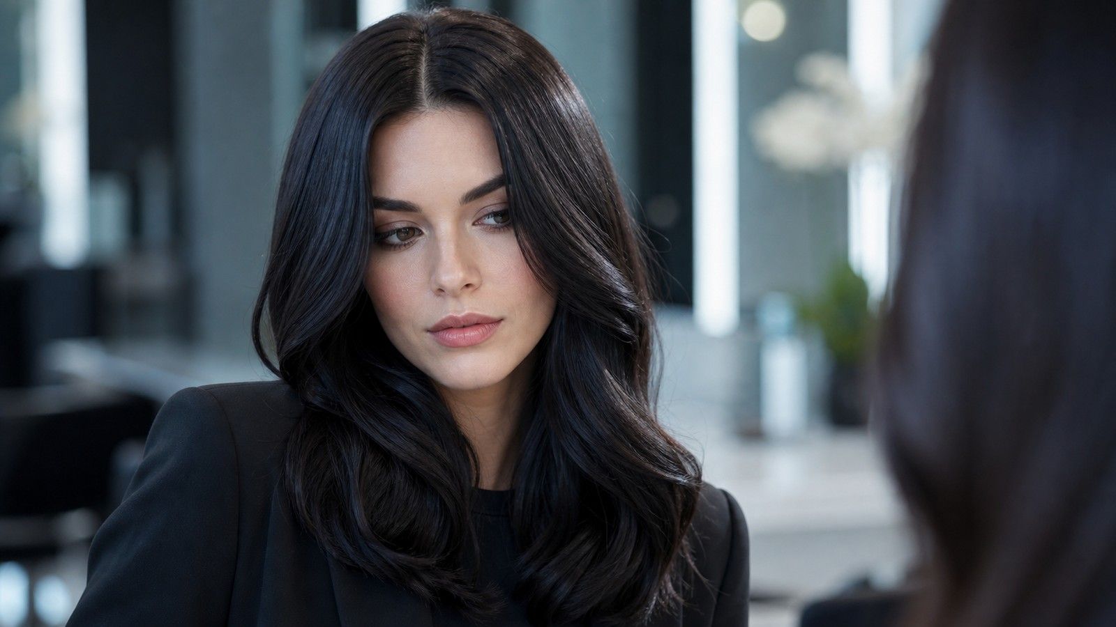Editorial color analysis visual for Cool Winter Hair Colors: Clear, Cool Shades for High Contrast Features