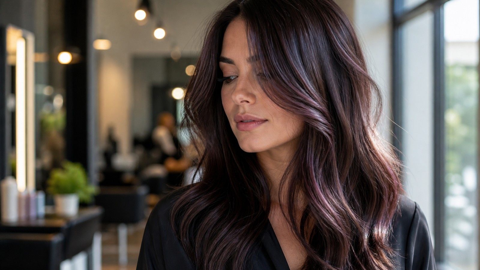 Editorial color analysis visual for Deep Summer Hair Color: Rich Cool Shades Without Winter Harshness